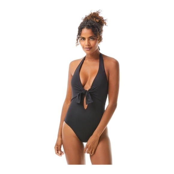 Vince Camuto Tie Front Halter One Piece Swimsuit NWT - Picture 1 of 6